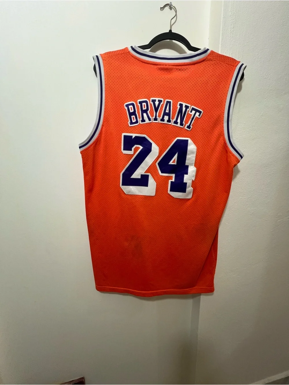 adidas Orange Hardwood Classics Lakers Mesh Jersey